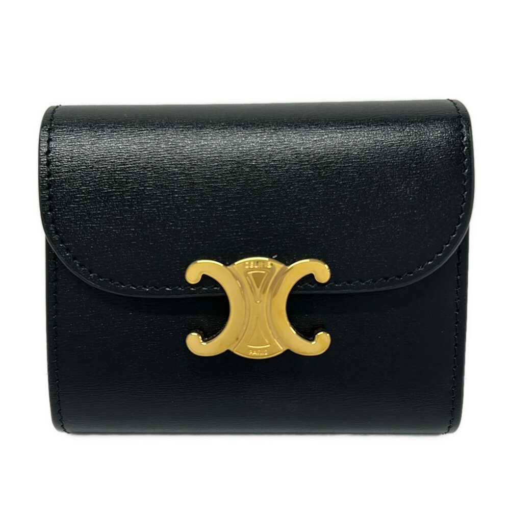 Celine Small Flap Wallet Triomphe Black #338295C64B